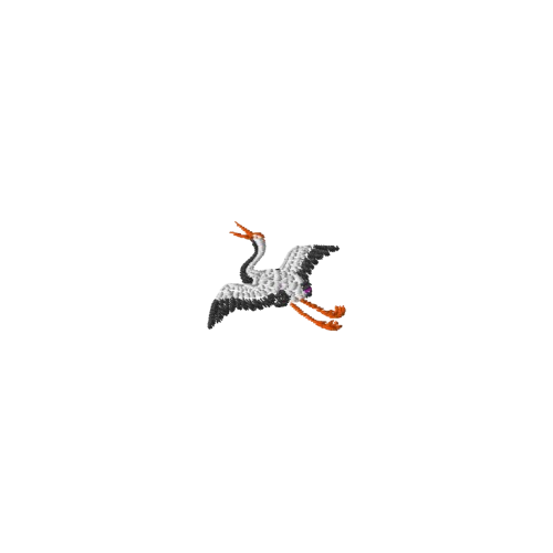 TSURU Japanese Crane Embroidered T-shirt